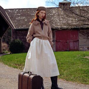 For Love & Lemons Billie Poplin Midi Skirt NWT